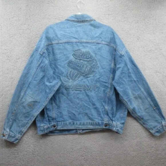Cummins Hemi Denim Jacket Embossed Mens XL Made In USA Vintage - Picture 4 of 7